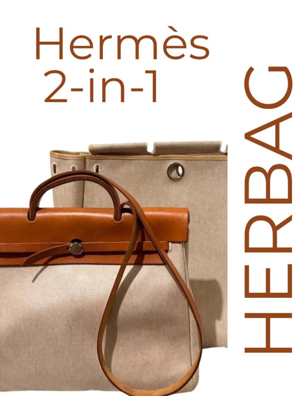 HERMES HERBAG Tote and body bag (2 in 1 Bag)